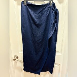 Tyche Navy Blue Wrap Skirt